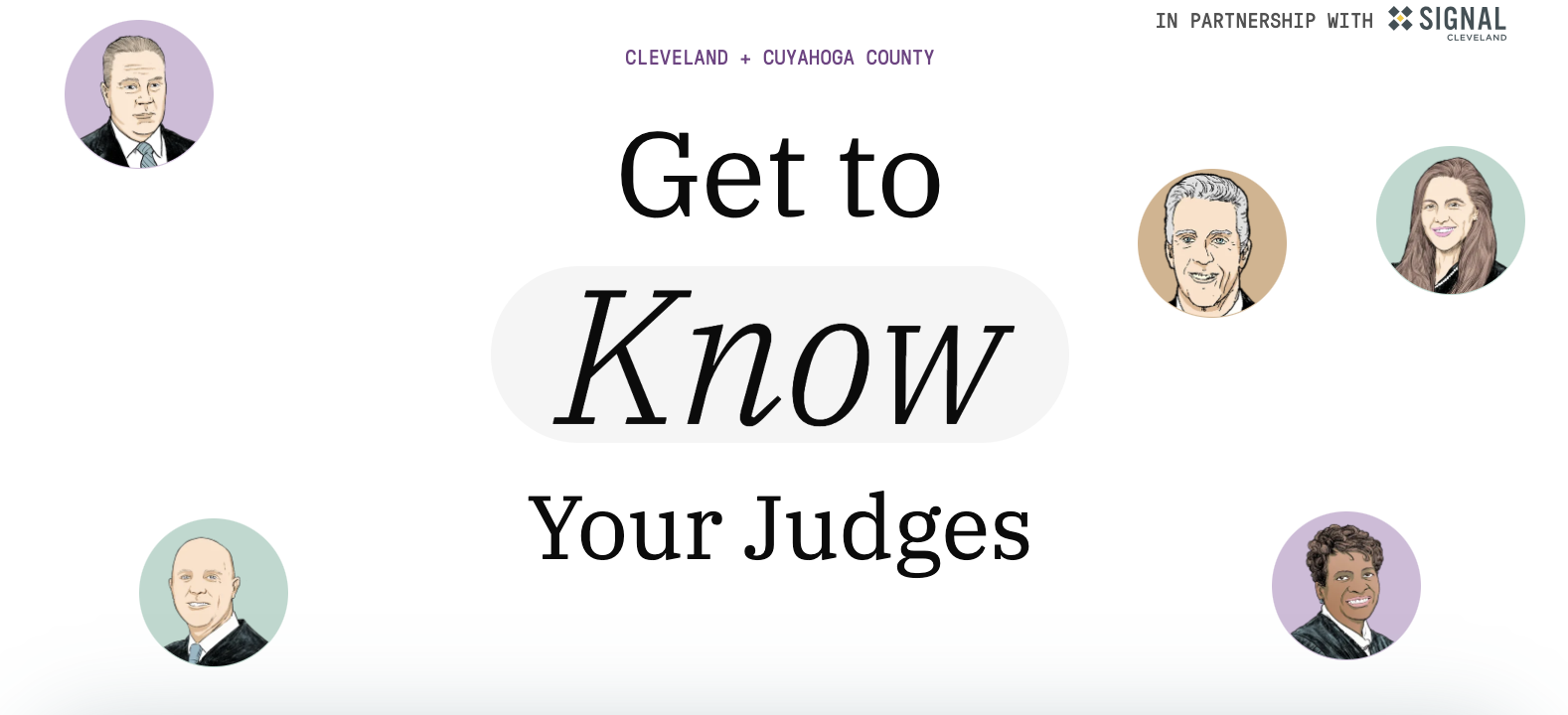 Screenshot of Cleveland judges that appear in The Marshall Projects Cleveland Judge Guide